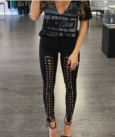 Leggings Ajustados con Ojales Dobles - Diseño Elegante y Versátil - Image 8