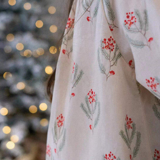 Vestido Infantil de Algodón Estampado Floral Manga Larga para Niña - Image 8