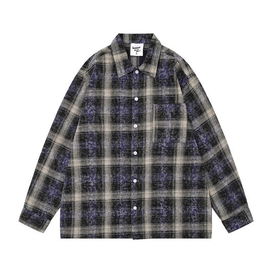 Camisa de Manga Larga a Cuadros Degradados para Hombre - Image 17