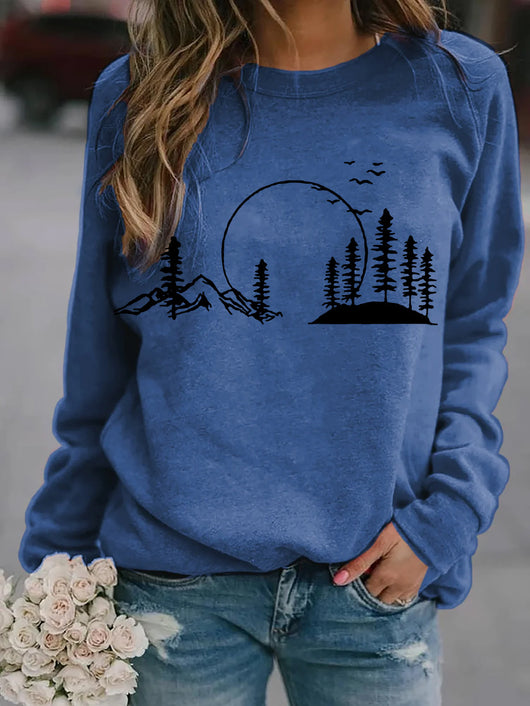 Suéter Pullover Manga Larga con Estampado Diente de León para Mujer - Image 7