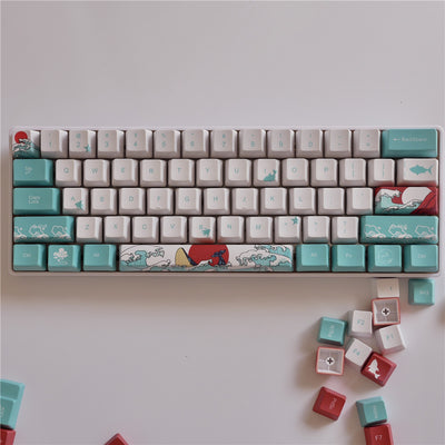 Keycaps PBT Coral Sea - Sublimación de Cinco Caras para Teclado Mecánico - Image 2