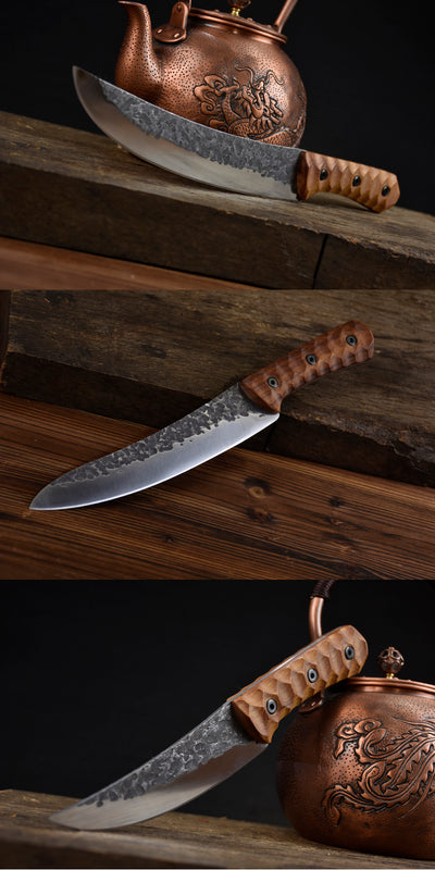 Set de 3 Cuchillos de Carnicero con Mango de Palo de Rosa - Image 11