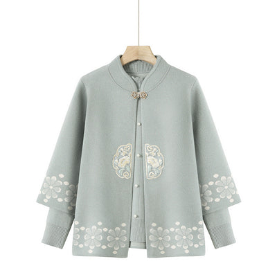 Conjunto de Cardigan y Suéter Tejido para Mujer Madura - Otoño Invierno - Image 5