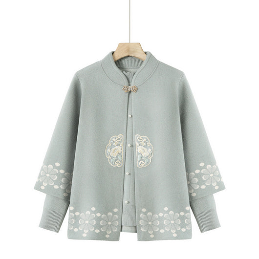 Conjunto de Cardigan y Suéter Tejido para Mujer Madura - Otoño Invierno - Image 5