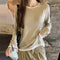Blusa Larga de Dos Capas con Textura Cepillada para Mujer