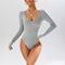 Jumpsuit Elegante de Cuello en V Profundo con Control de Cintura para Mujer