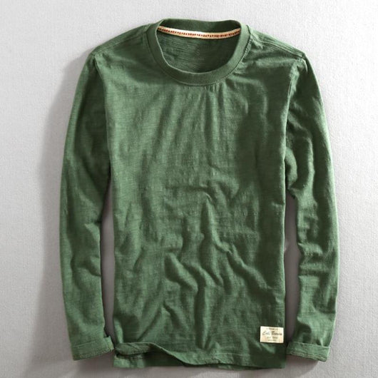 Camiseta de Cuello Redondo en Algodón Slub - Image 7