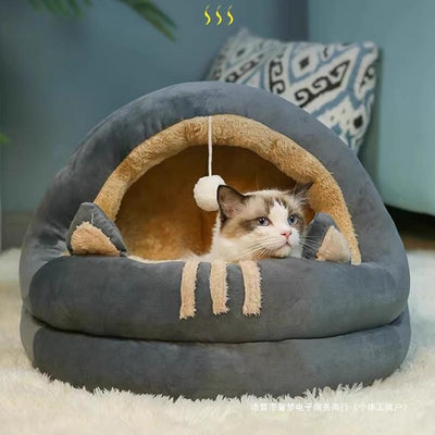 Cama Nido Semiencerrada para Gatos - Refugio Fresco de Verano - Image 9