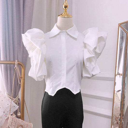 Blusa de Gasa con Mangas Globo - Image 12