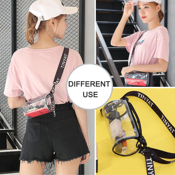 Bolsa Transparente Mini de Hombro para Mujer - Bandolera Portamóvil
