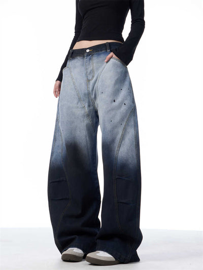 Pantalones Anchos Tie-Dye Degradado para Mujer - Image 2