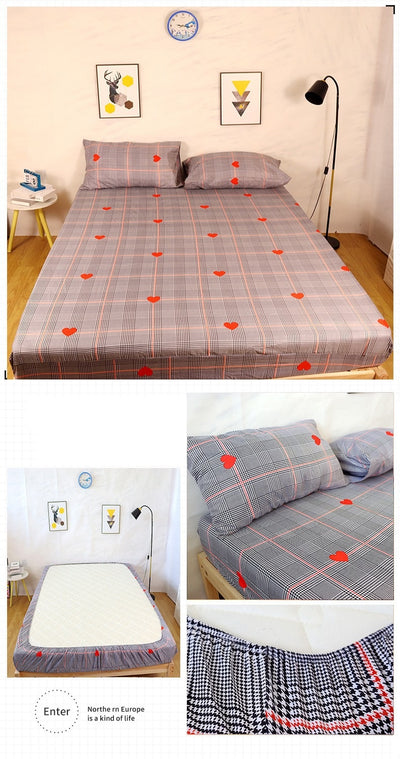Juego de Sábana Ajustable y Funda de Almohada Estampada Suave - Image 20