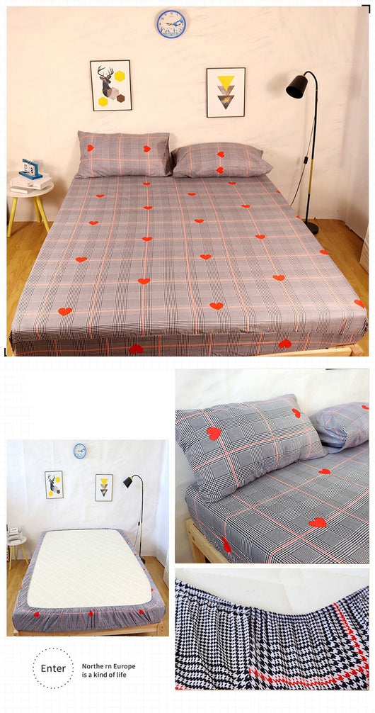 Juego de Sábana Ajustable y Funda de Almohada Estampada Suave - Image 20
