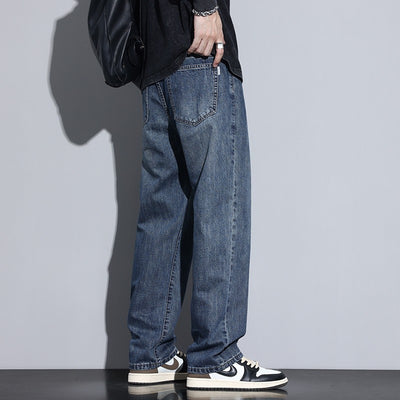 Pantalones Rectos Estilo Retro Americano con Forro Polar para Hombre - Image 7