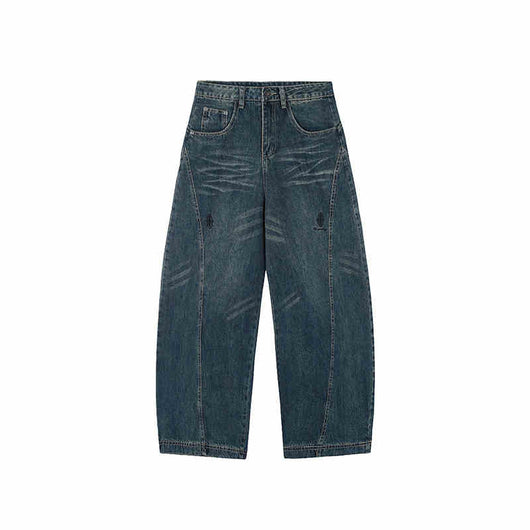Pantalones Jeans Rectos Anchos Vintage Efecto Caída - Image 6