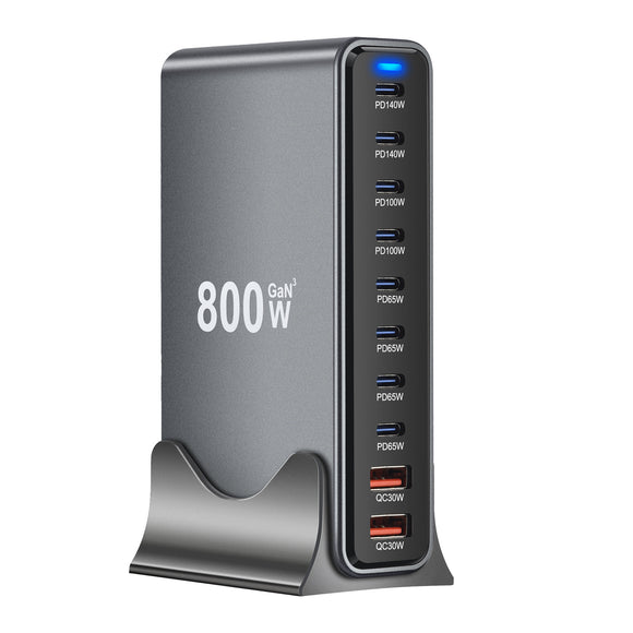 Cargador de Escritorio Multifuncional 800W con Tecnología Gallium Nitride PD