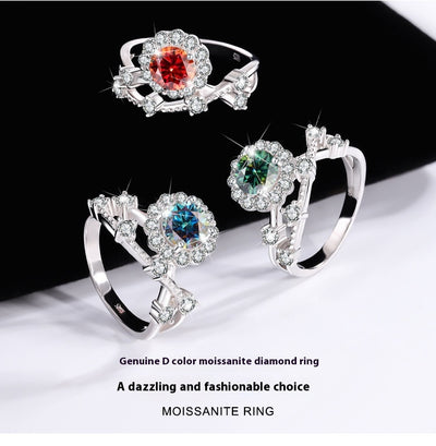 Anillo de Moissanita para Mujer en Plata Esterlina y Platino - Image 18