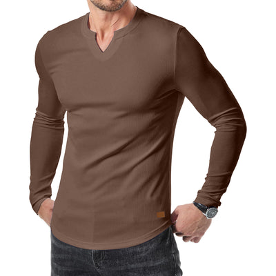 Camiseta Manga Larga Hombre Otoño Invierno - Diseño Sólido Casual - Image 6