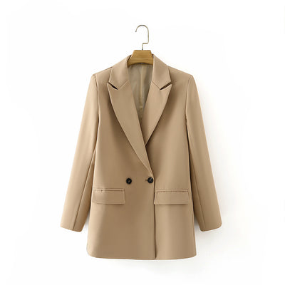 Blazer Oversize Doble Botonadura Color Sólido - Image 16