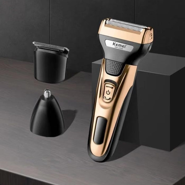 Afeitadora Eléctrica Multifuncional Premium para Hombre con Cabezal Pogonotomía
