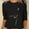Blusa Casual de Manga Larga con Estampado para Mujer