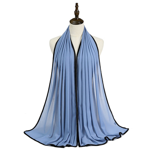 Pañoleta de Gasa con Perlas y Flecos Elegante - Image 29