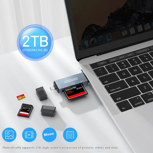 Lector Múltiple de Tarjetas CF, SD y USB 3 en 1