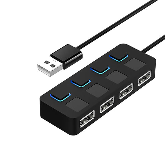 Hub USB 2.0 Multiplicador de 4 Puertos con Botón - Image 5