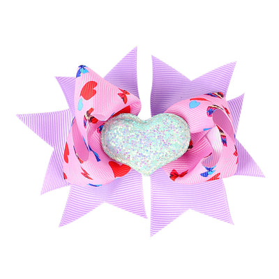 Pasador de Moño Infantil Multicapa con Detalle de Amor - Image 3