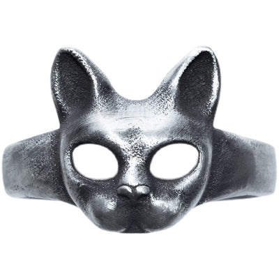 Anillo de Plata 925 con Diseño Exclusivo de Cabeza de Gato - Image 4
