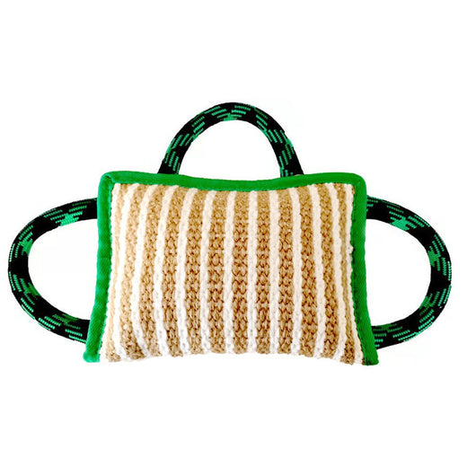 Juguete de Cuerda para Perros con 3 Asas - Almohada de Yute Resistente para Tirar