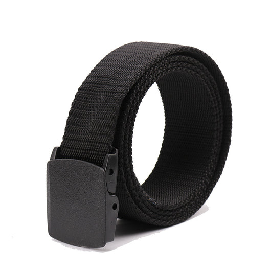 Cinturón Unisex de Lona con Hebilla de Plástico