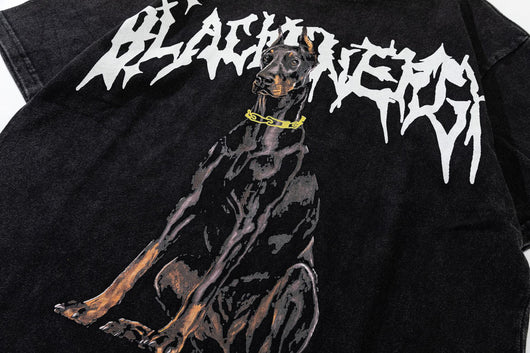 Camiseta Estampada Doberman Pinscher con Letras - Manga Corta - Image 11