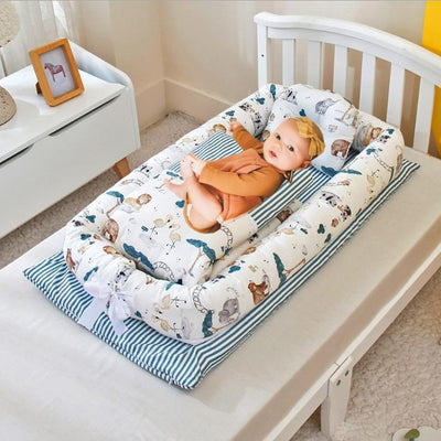 Cuna Portátil Antipreisión para Recién Nacido - Cama de Viaje Biomimética Plegable