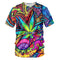 Playera Casual Estampado Psicodélico 3D con Tecnología Transpirable