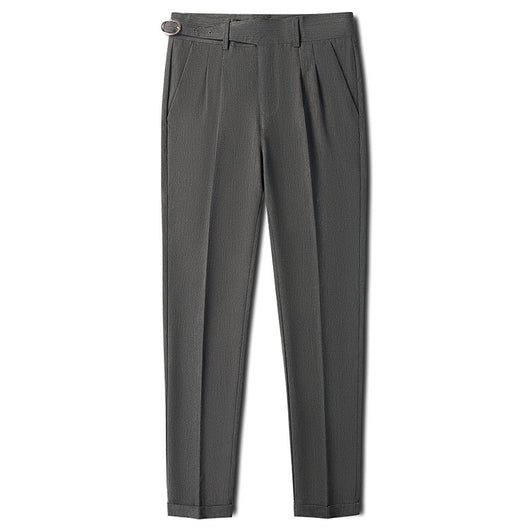 Pantalones Slim Fit de Corte Recto Estilo Británico para Hombre - Image 5