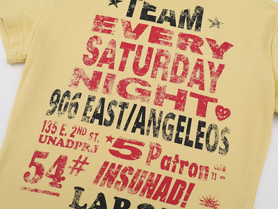 Playera Retro Casual con Estampado de Letras para Mujer - Image 21