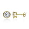 0.5-2 Carat 925 Sterling Plateado Personalized Design Earrings Golden 5mm