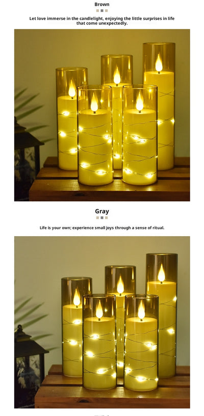 Cadena de Luces LED con Velas Eléctricas para Decoración Navideña y Eventos - Image 10