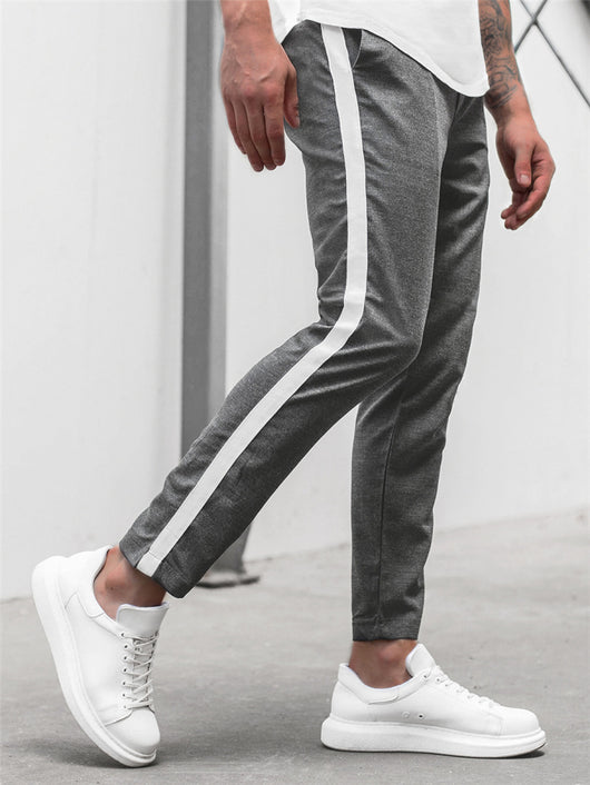 Pantalones Slim Ajustados con Rayas Horizontales para Hombre - Image 8