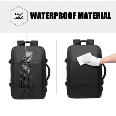 Mochila Ejecutiva Impermeable con Capacidad Expandible para Viajes de Negocios - Image 10