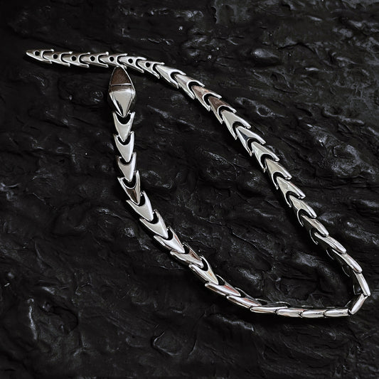 Pulsera de Plata con Diseño de Serpiente