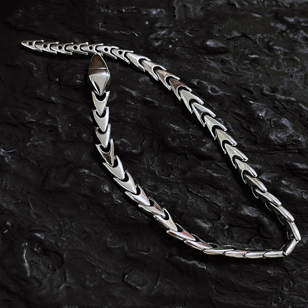Pulsera de Plata con Diseño de Serpiente