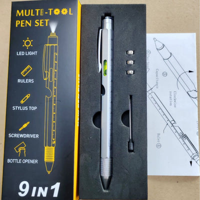 Bolígrafo Multifunción con Linterna LED y Destornillador