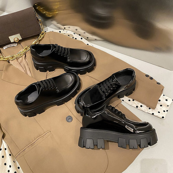 Zapatos Plataforma Sweet Cool - Cuero Genuino para Otoño e Invierno