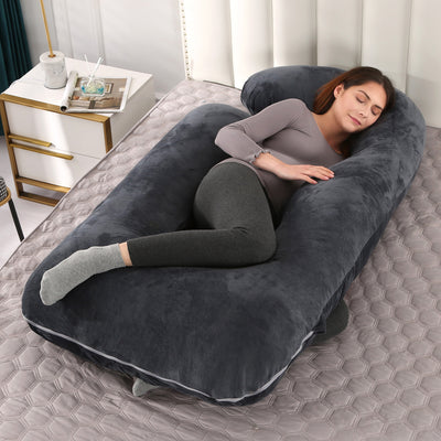 Almohada Ergonómica en Forma de G con Terciopelo Cristal Extraíble para Dormir de Lado - Image 14