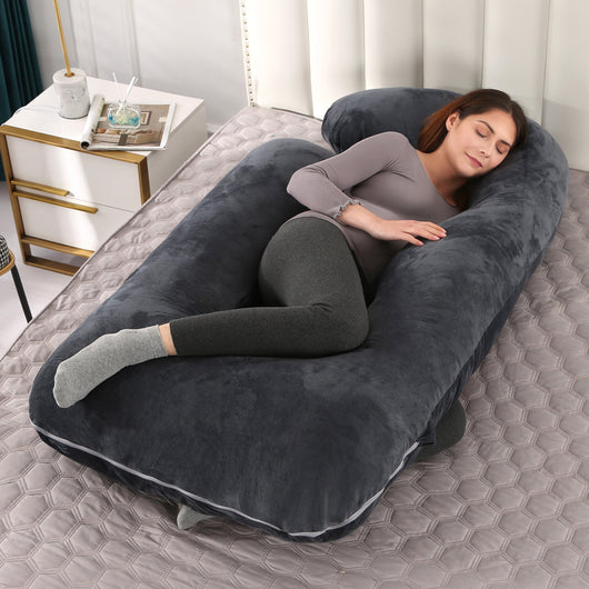 Almohada Ergonómica en Forma de G con Terciopelo Cristal Extraíble para Dormir de Lado - Image 14