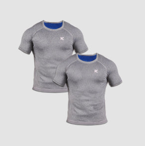 Pack 2 Camisetas Sauna Gris Jaspeado para Hombre