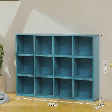 Gabinete Retro de Madera Maciza con 12 Compartimentos para Tazas - Image 14