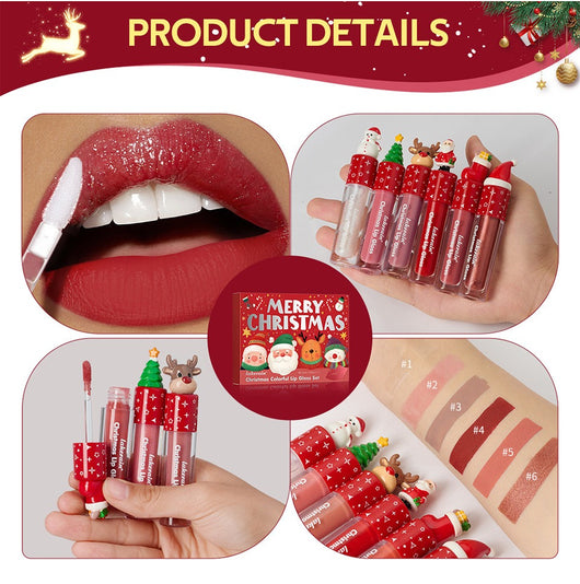 Set de 6 Labiales Mate Velvet Rojo Navidad - Regalo Perfecto - Image 17